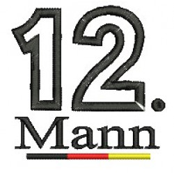 Stickdatei -  Fußball 12. Mann